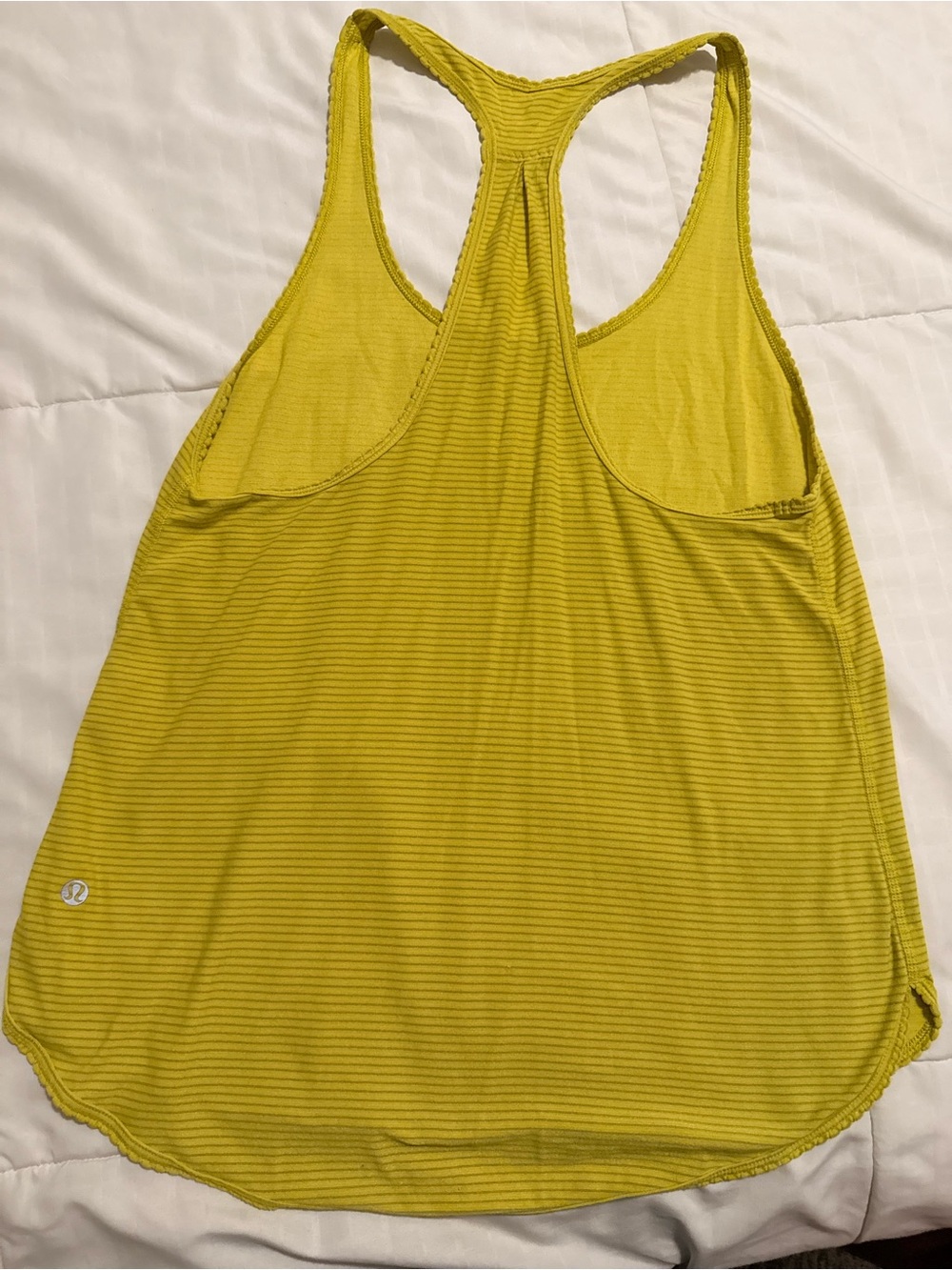 lululemon athletica Yellow Striped Racerback Tank - Picture 3 of 3